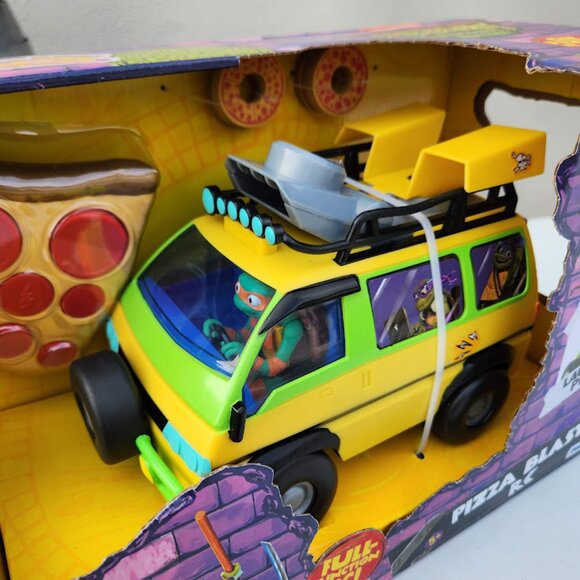 NEW TMNT RC Car Van Remote Control Teenage Mutant Ninja Turtles Toy Pizza Blaste - Picture 11 of 16